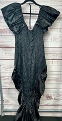 Vintage 1980s Climax Karen Okada Dress for David Howard Black Size 9/10