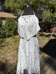 Vintage 1970s Aldens Fashions Floral Halter Maxi Dress