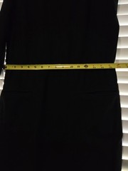 Vintage 1960s Mod Shift Dress Black Heavy Wool Knit ILGWU Union Label Pocket Day