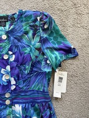 NWT ~ VTG ~ 1980s ~ Positive Attitude ~ Tropical Sheath Dress ~ Size 14P