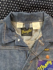 Wrangler Vintage 70’s Deadstock NOS Denim Western Jacket Size 14 Unlined USA