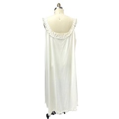VTG 50s Odette Barsa Peignoir Set Ivory Lace Robe Nightgown Bridal M/L NWOT