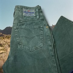 Vintage 1980s Union Bay Forest Green High Waisted Straight Leg Jeans 26″ Waist