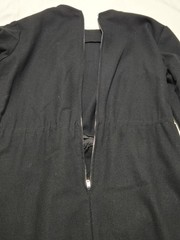 Vintage 1960s Mod Shift Dress Black Heavy Wool Knit ILGWU Union Label Pocket Day