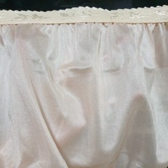 Vintage Silky Nylon Panty Sissy Orange Bikini Sheer Brief Size 7-8 Hip 38-42″