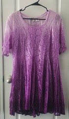 Vintage Nostalgia Purple Lace Dress Floral Womens Size Medium