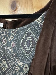 VTG REN FAIRE MAXI DRESS BROWN VELVET TAPESTRY DETAIL Women’s L? Renaissance