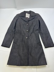 VINTAGE A. RASPINI FIRENZE LONG LEATHER COAT SIZE 42 Medium Brown