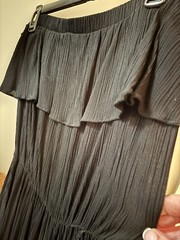 Strapless Jumpsuit Romper VTG 90s Coco Bianco Black Gauze Rayon Sz M NWT $88