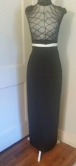 Vintage 50s Nelley De Grab Glamourous Full length skirt black 26in waist