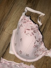 Marks & Spencer Per Una NWOT Panty (Sz 16) Pink Embroidered Net Bra*** (Sz 34DD)