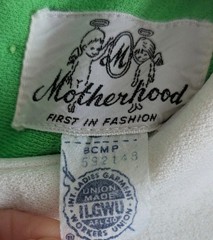 Vintage 1960s Union Made Mod Mini Shift Dress Maternity RARE Green Daisy Trim XS