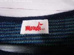 Vintage Mondi Women’s Blue & Gray Wool Blend Knit Pullover Sweater Size 42