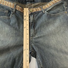 David Meister Womens Vintage Bell Bottom Jeans Size 14 34” Sequined Waist