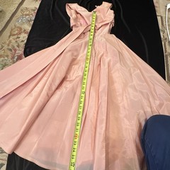 Harry Keiser Party Dress Cocktail Rose Pink Taffeta Vintage 1950s