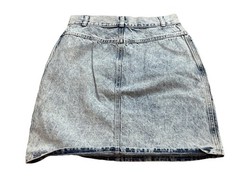 Vintage Denim Blue Acid Wash Wear Skirt 80s 90s Retro Women’s 13/14