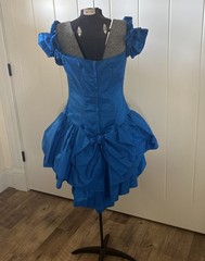 Vintage 1980’s Flirtations Div Of Alfred Angelo Union Label Blue Dress Fits M/L