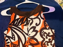 Y2k Vintage B.Smart 70’s Inspired Orange, Brown Floral Mini Dress, Size 3/4