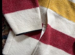SEEN ON Carolyn Bessette Kennedy Woolrich 80s Stripe Pullover sweater jacket