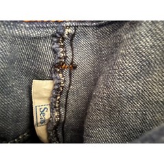 Vintage Sears High Waisted Wide Leg Jeans Medium Wash Denim 70s Retro 28×27