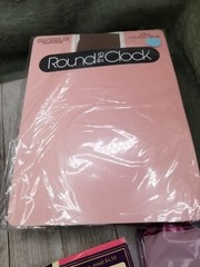 Lot 9 Vintage Round The Clock Encore Silkies Sheer Pantyhose Queen Size 3X 4X
