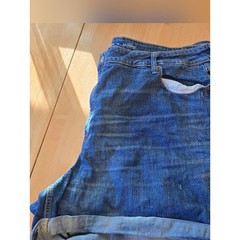 Old Navy High Rise O.G. Straight Denim Shorts Size 28 Rolled Cuff Stretch