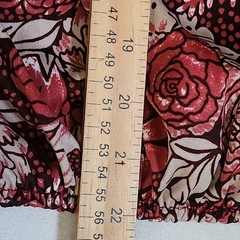 70s Queen Casuals Blouse Size 14 Top L Floral Collared Tie Union Made USA