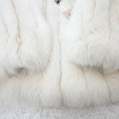 Silver Fox Design Coat Genuine Vintage Fur Japan