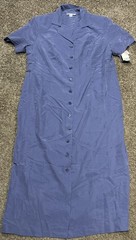 VTG DRESSBARN lilac purple button down collared dress shoulder pads 18 NWT B19