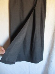 Priscilla Presley USA Pencil Skirt 12 midi charcoal gray wool blend Cali