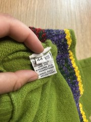 VTG 80’s United Colors of Benetton Sweater Wool Blend Green Italy cropped