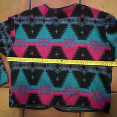 Vintage David Wayne Fleece Blanket Jacket Women’s Medium Aztec Western 80s 90s