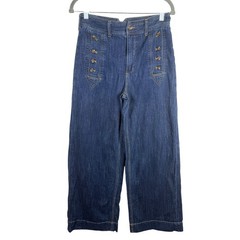 Anthropologie x Pilcro Wide Leg High Rise Sailor Style Jeans Size 28
