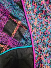 1980s – 1990s East West multi-color nylon windbreaker tracksuit set . size 2X