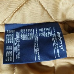 Vintage Burberrys Wool Bomber Coat Size 8 Navy Blue Equestrian Logo Classy