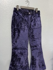 Vintage 70’s Wrangler Velour Flared Women’s Blue Pants Size 13/14 USA