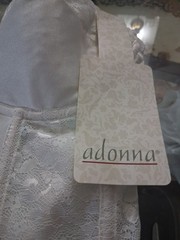 Adonna White CORSELETTE 4 Garters Girdle 36 C, Rare