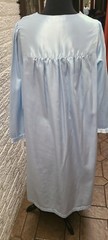 Vintage Fundamentals Petite Sz S Blue Nightgown 2 Button Top Ruffle Nwt