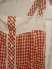 Vintage TRIVIA BY Charm OF hollywood Dress 70ts Cotton Red And White Dress Sz.M