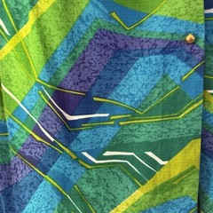 Vintage 1960’s Leland Of California Geometric Bark Cloth Skirt