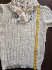 Vintage 70s Ricki Sweater Fairycore Cottagecore Womens Small Medium Lace Collar