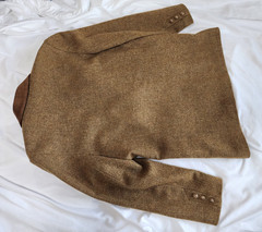 Avoca Collection Vintage Sueded Collar Made In Ireland Lined Wool Blazer Size S