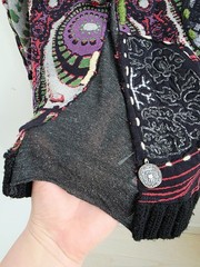 Vintage 2000s Desigual Cardigan, Colorful Patchwork Knit Jacket, Y2K Long Tunic
