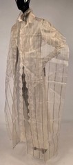 EARLY 1820’S SHEER STRIPED SILK ILLUSSION SHAWL FOR DRESS – MUSEUM QUALITY