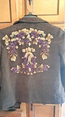 Gorgeous Vtg Coldwater Creek SouthWestern Blazer 12P Floral Embroidery Cotton