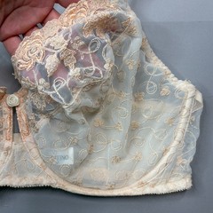Vintage Valentino Intimo Bra 40DD Lace Unlined Underwire Adjustable Straps