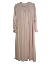 Vintage Shadow Line Women Petite S Pink Matching Nightgown Robe Set Lace Lounge