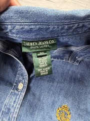 Vintage Lauren Jeans Co Ralph Denim Shirt 2X 100% Cotton