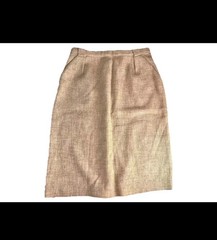 VTG Majestic Specialties wool Pencil Skirt Tweed Beige 29” Waist 23.5” Long