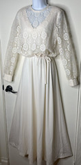 70s Donovan Galvani 4 6 8? Maxi Bride Wedding Hippie Boho Cottagecore Long Dress